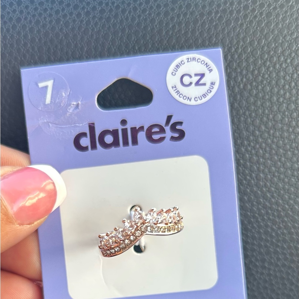 Claire's Cubic Zirconia Crown Ring